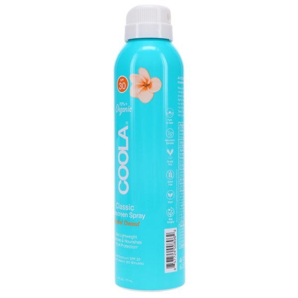 COOLA Classic Sunscreen Spray Tropical Coconut SPF 30 6 oz