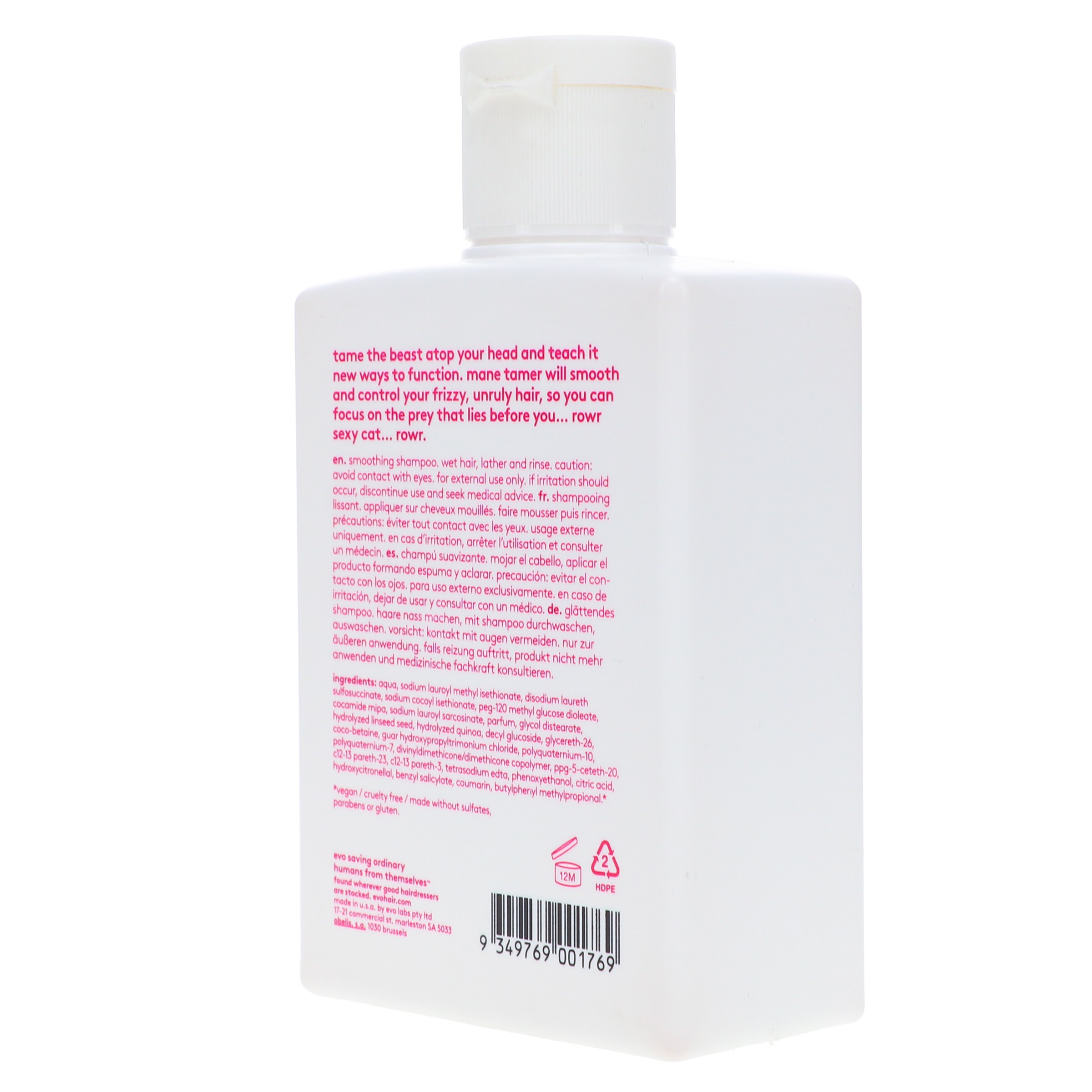 EVO Mane Tamer Smoothing Shampoo 10.14 oz