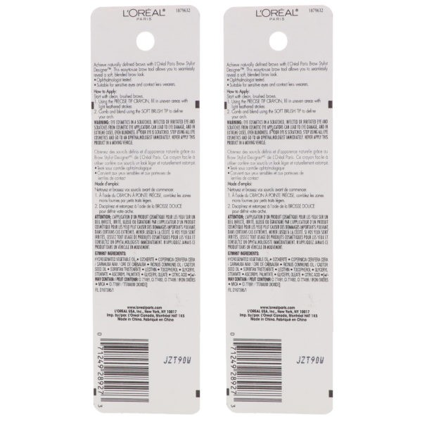 L'Oreal Paris Brow Stylist Designer Blonde 0.045 oz 2 Pack