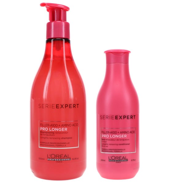 L'Oreal Professionnel Serie Expert Pro Longer Shampoo 16.9 oz & Serie Expert Pro Longer Conditioner 8.45 oz Combo Pack