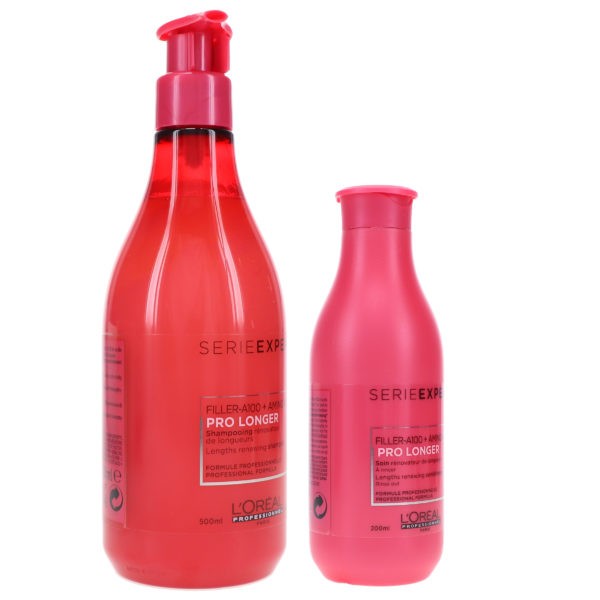 L'Oreal Professionnel Serie Expert Pro Longer Shampoo 16.9 oz & Serie Expert Pro Longer Conditioner 8.45 oz Combo Pack