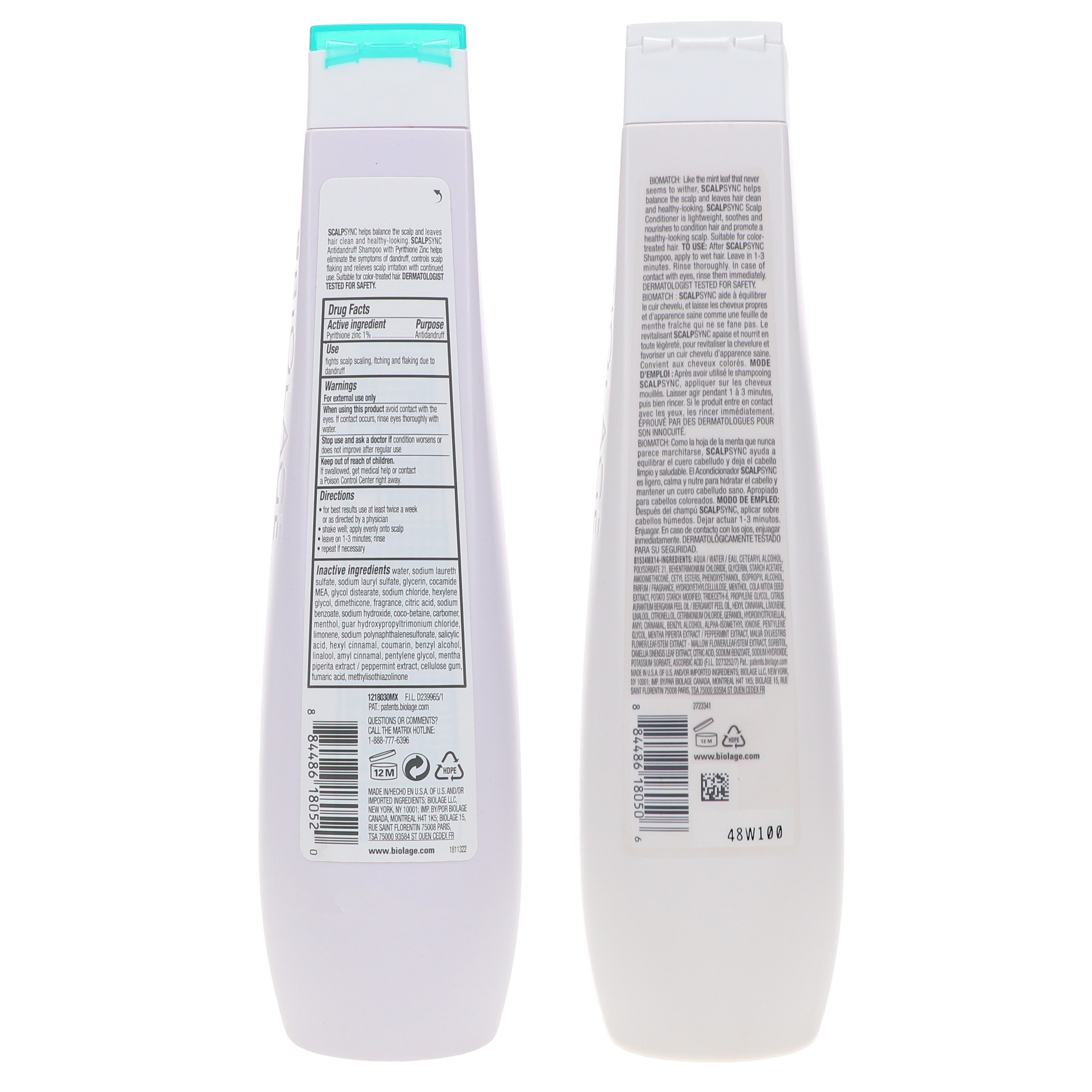 Matrix Biolage ScalpSync Antidandruff Shampoo 13.5 oz & Biolage Scalpsync Mint Conditioner 13.5 oz Combo Pack
