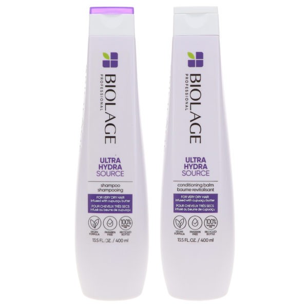 Matrix Biolage Ultra HydraSource Shampoo 13.5 oz & Biolage Ultra HydraSource Conditioning Balm 13.5 oz Combo Pack