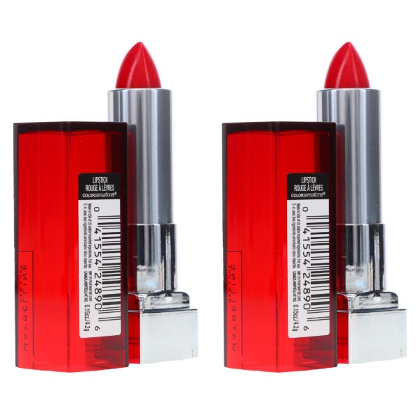 Maybelline New York Color Sensational Lip Color Red Revolution 0.15 oz 2 Pack