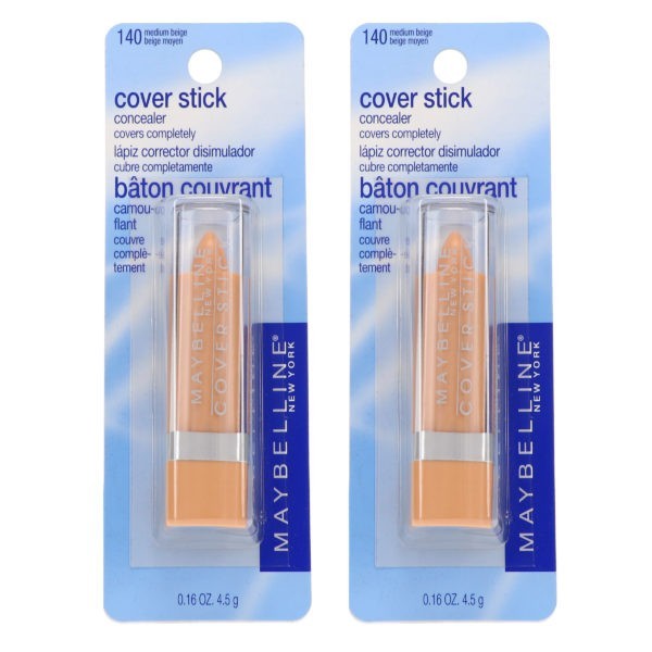 Maybelline New York Cover Correct Stick Concealer Medium Beige 0.16 oz 2 Pack