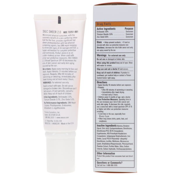 Neova DNA Damage Control Silc Sheer 2.0 SPF 40 2.5 oz