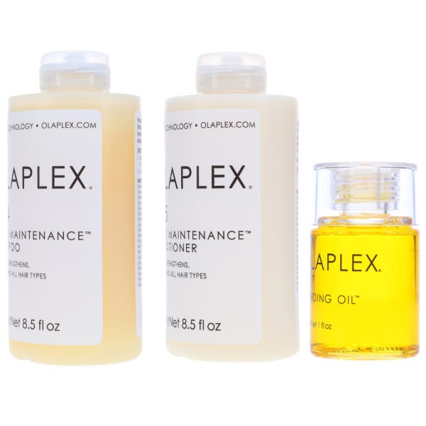 Olaplex No.4 Bond Maintenance Shampoo 8.5 oz, No. 5 Bond Maintenance Conditioner 8.5 oz & No. 7 Bonding Oil 1 oz Combo Pack