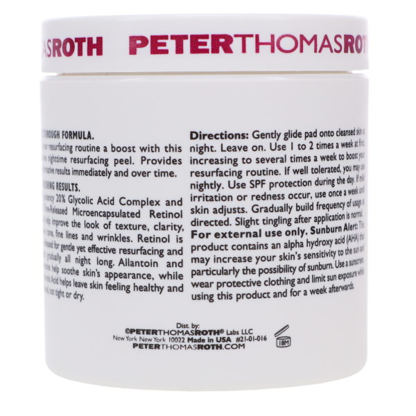 Peter Thomas Roth Even Smoother Glycolic Retinol Resurfacing Peel Pads 60 pc