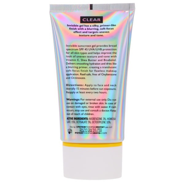 Peter Thomas Roth Max Clear Invisible Priming Sunscreen Broad Spectrum SPF 45 1.7 oz