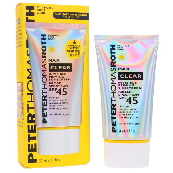 Peter Thomas Roth Max Clear Invisible Priming Sunscreen Broad Spectrum SPF 45 1.7 oz