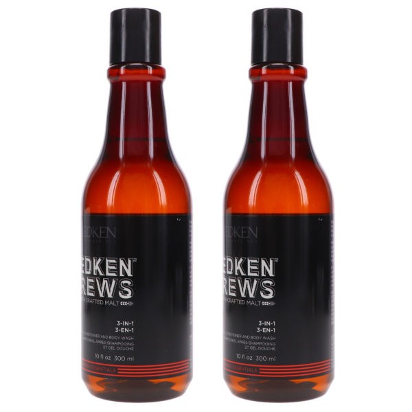 Redken Brews 3-in1 Shampoo, Conditioner and Body Wash 10.1 oz 2 Pack