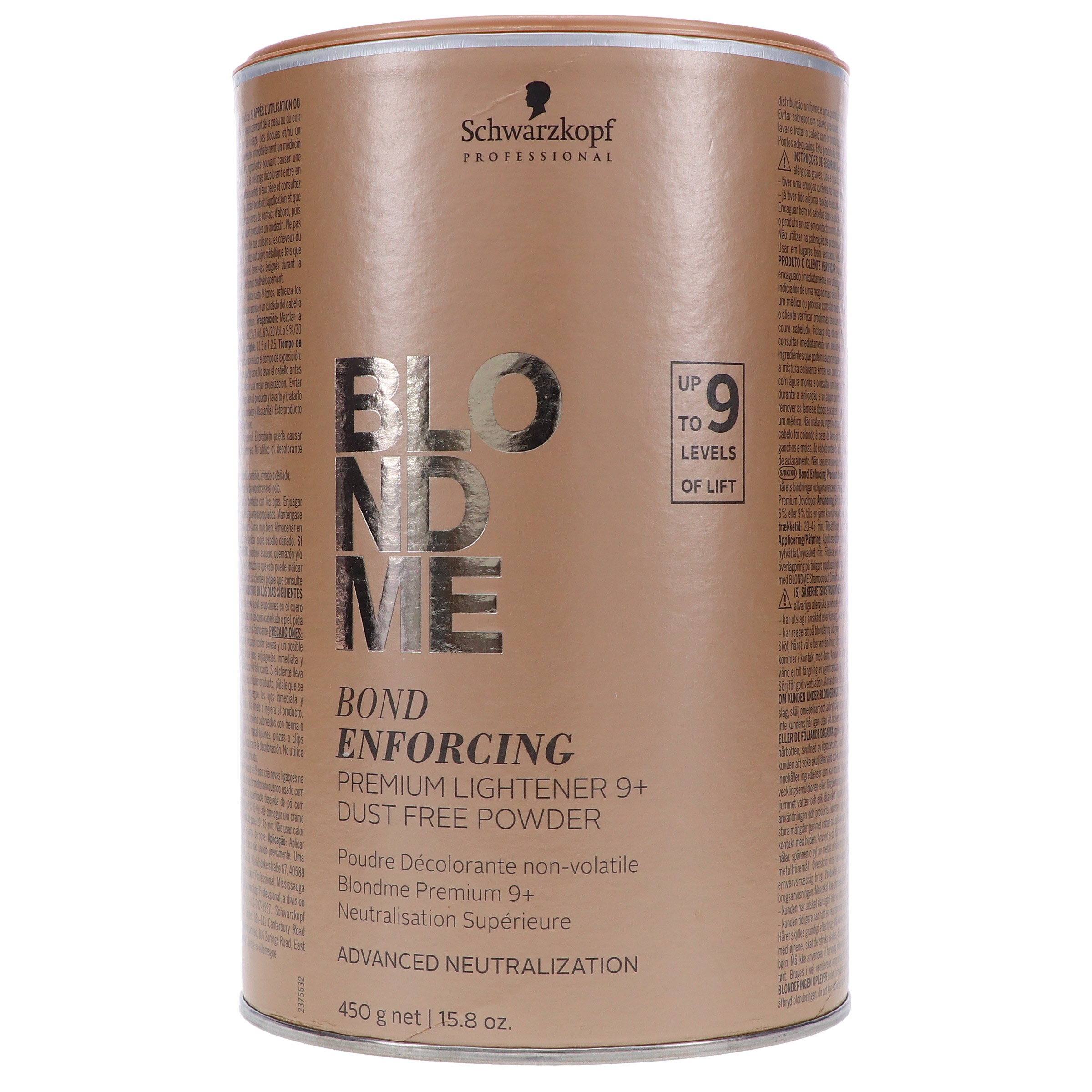 Schwarzkopf BlondMe Bond Enforcing Premium Lightener 9+ Dust Free Powder 15.8 oz