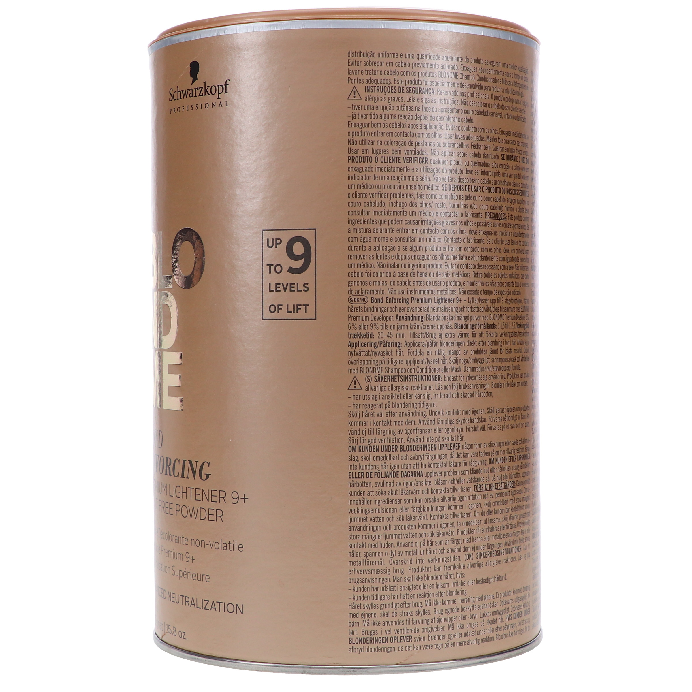 Schwarzkopf BlondMe Bond Enforcing Premium Lightener 9+ Dust Free Powder 15.8 oz