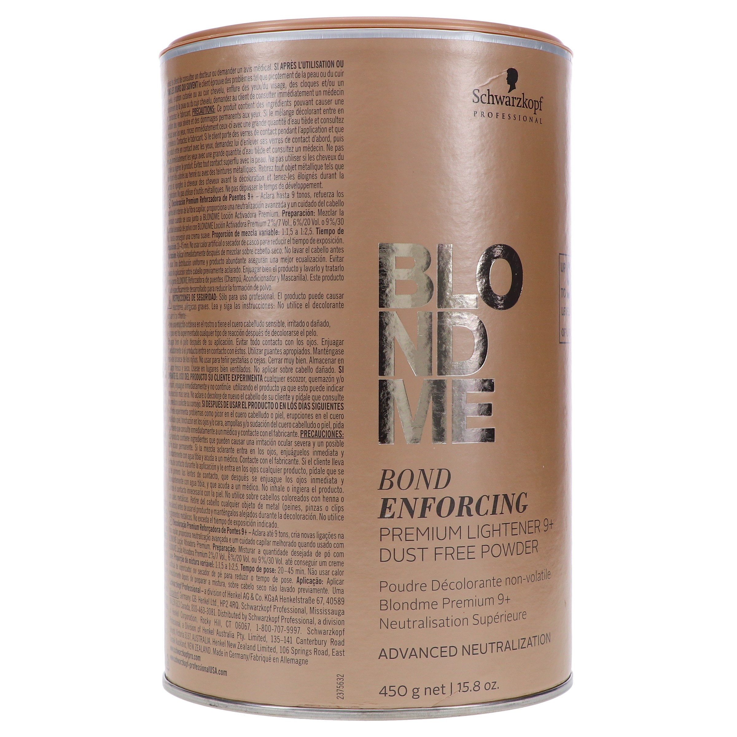 Schwarzkopf BlondMe Bond Enforcing Premium Lightener 9+ Dust Free Powder 15.8 oz