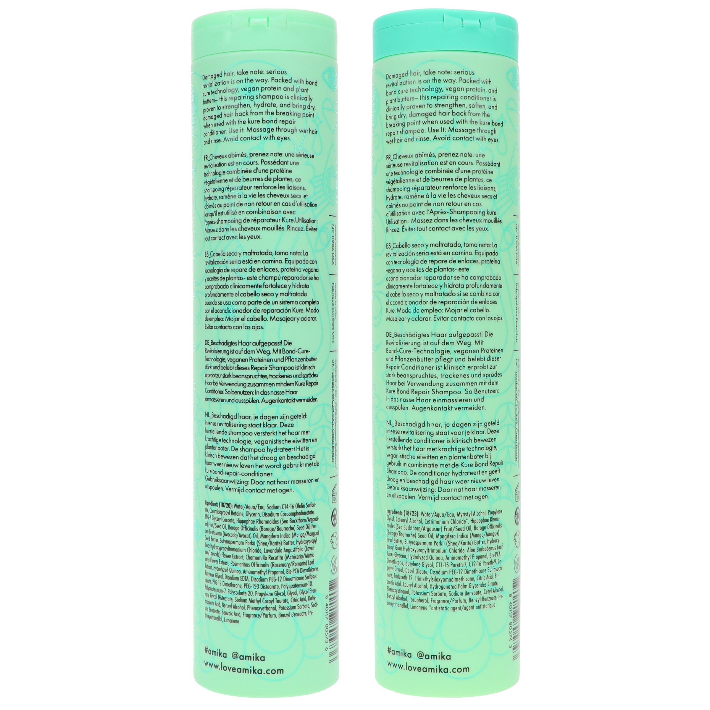 Amika The Kure Repair Shampoo 9.2 oz & Conditioner 9.2 oz Combo Pack