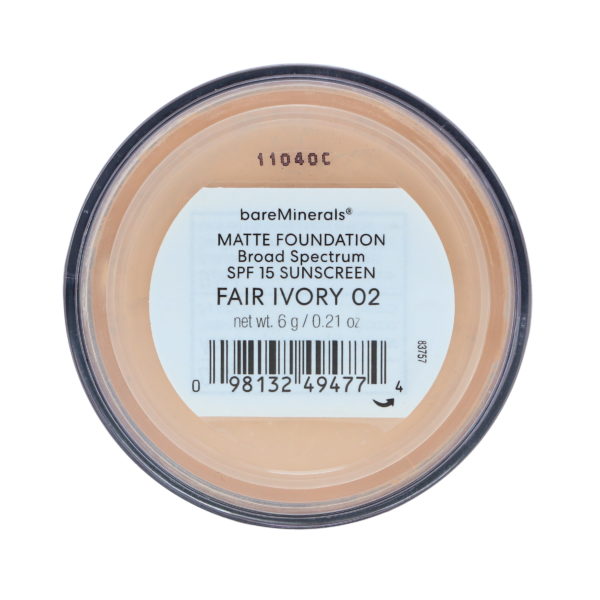 bareMinerals Loose Powder Matte Foundation SPF 15 Fair Ivory 02 0.21 oz