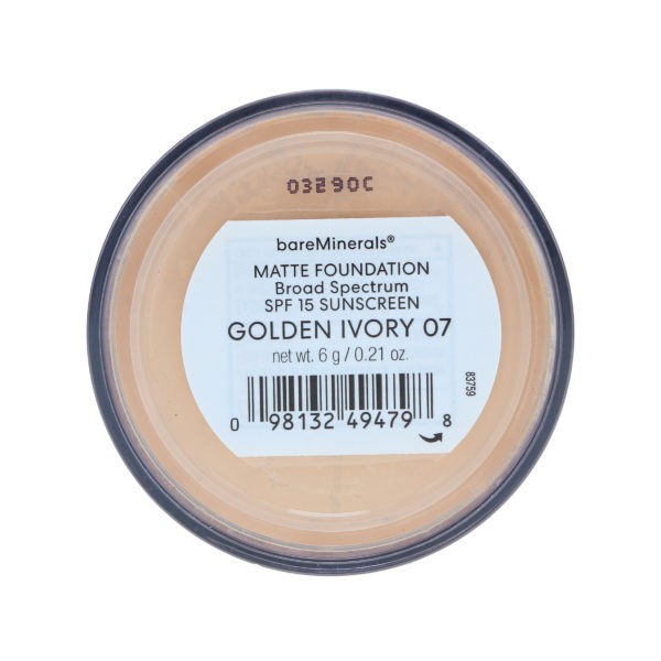 bareMinerals Loose Powder Matte Foundation SPF 15 Golden Ivory 07 0.21 oz