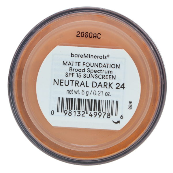 bareMinerals Loose Powder Matte Foundation Broad Spectrum SPF 15 Neutral Dark 24 0.21 oz