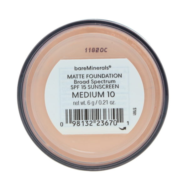 bareMinerals Matte Foundation Broad Spectrum SPF 15 Medium 10 0.21 oz