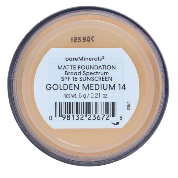 bareMinerals Matte Foundation Broad Spectrum SPF 15 Golden Medium 14 0.21 oz