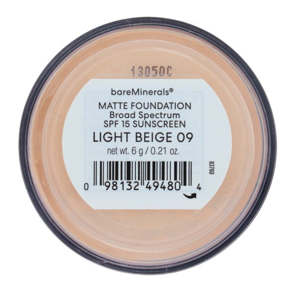 bareMinerals Matte Foundation Broad Spectrum SPF 15 Light Beige 09 0.21 oz
