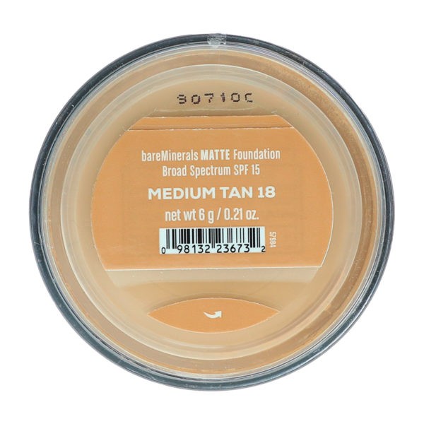 bareMinerals Matte Foundation Broad Spectrum SPF 15 Medium Tan 18 0.21 oz