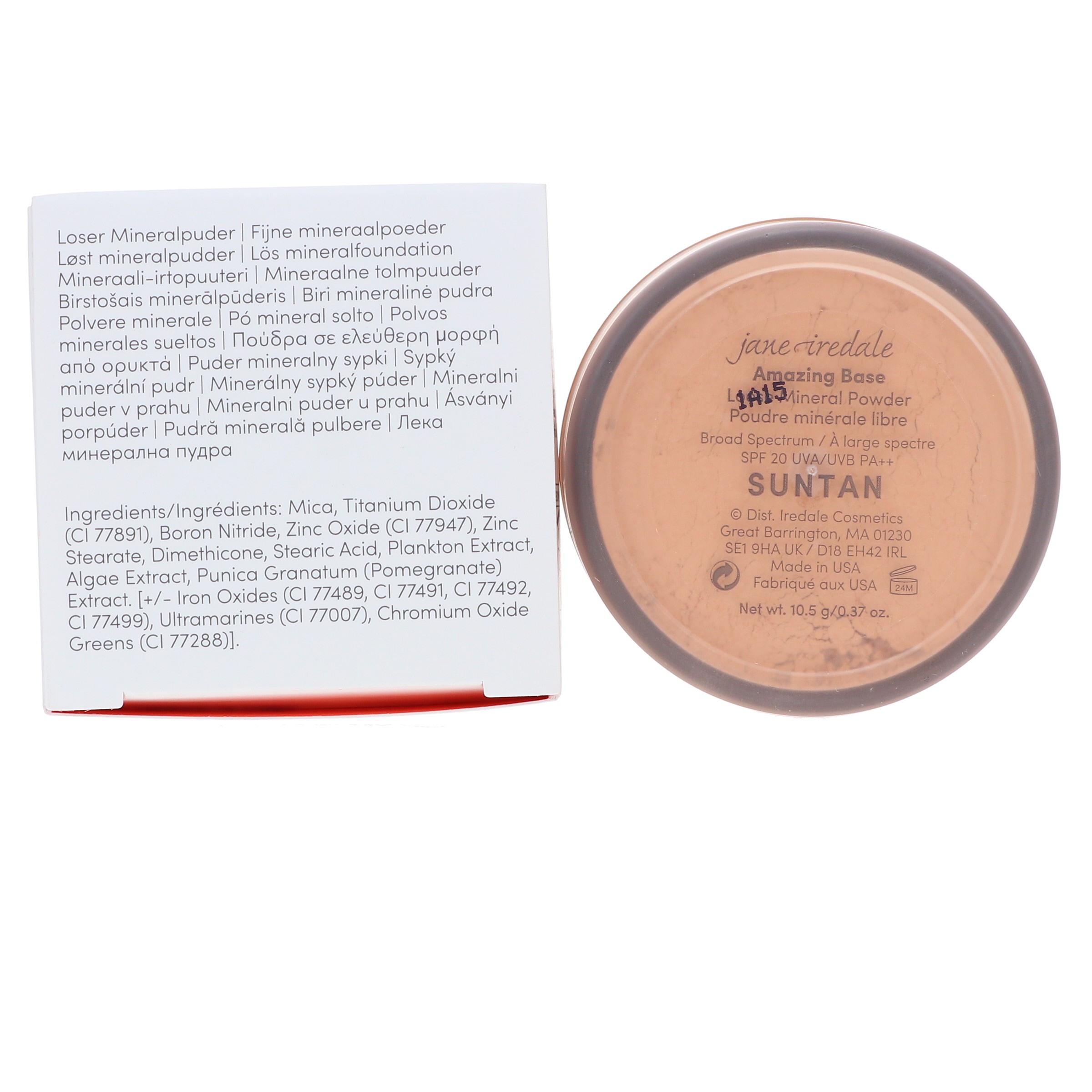 jane iredale Amazing Base SPF 20 Loose Mineral Foundation Suntan 0.37 oz