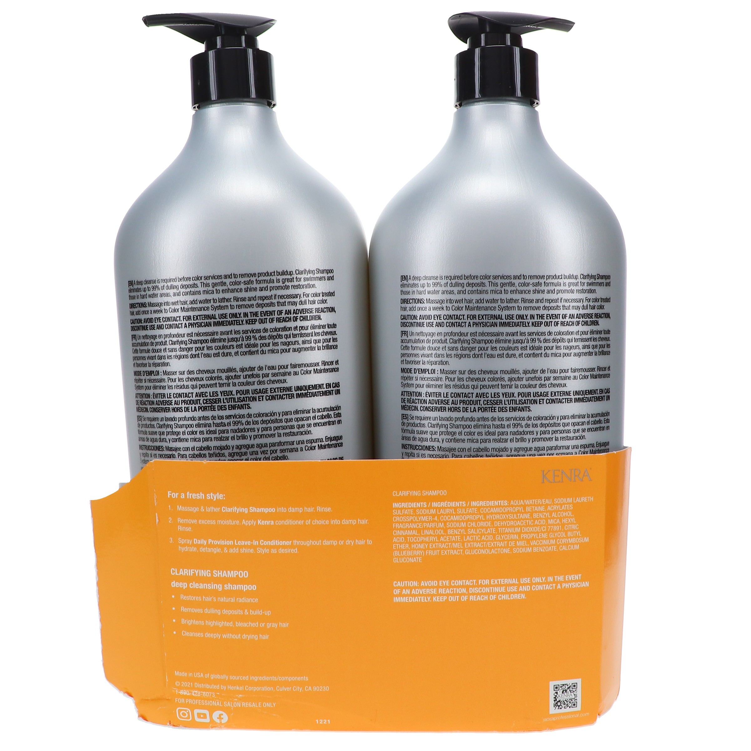 Kenra Clarifying Shampoo 33.8 oz Duo