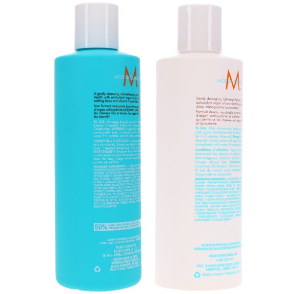 Moroccanoil Extra Volume Shampoo 8.5 oz & Extra Volume Conditioner 8.5 oz Combo Pack