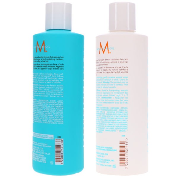 Moroccanoil Extra Volume Shampoo 8.5 oz & Extra Volume Conditioner 8.5 oz Combo Pack