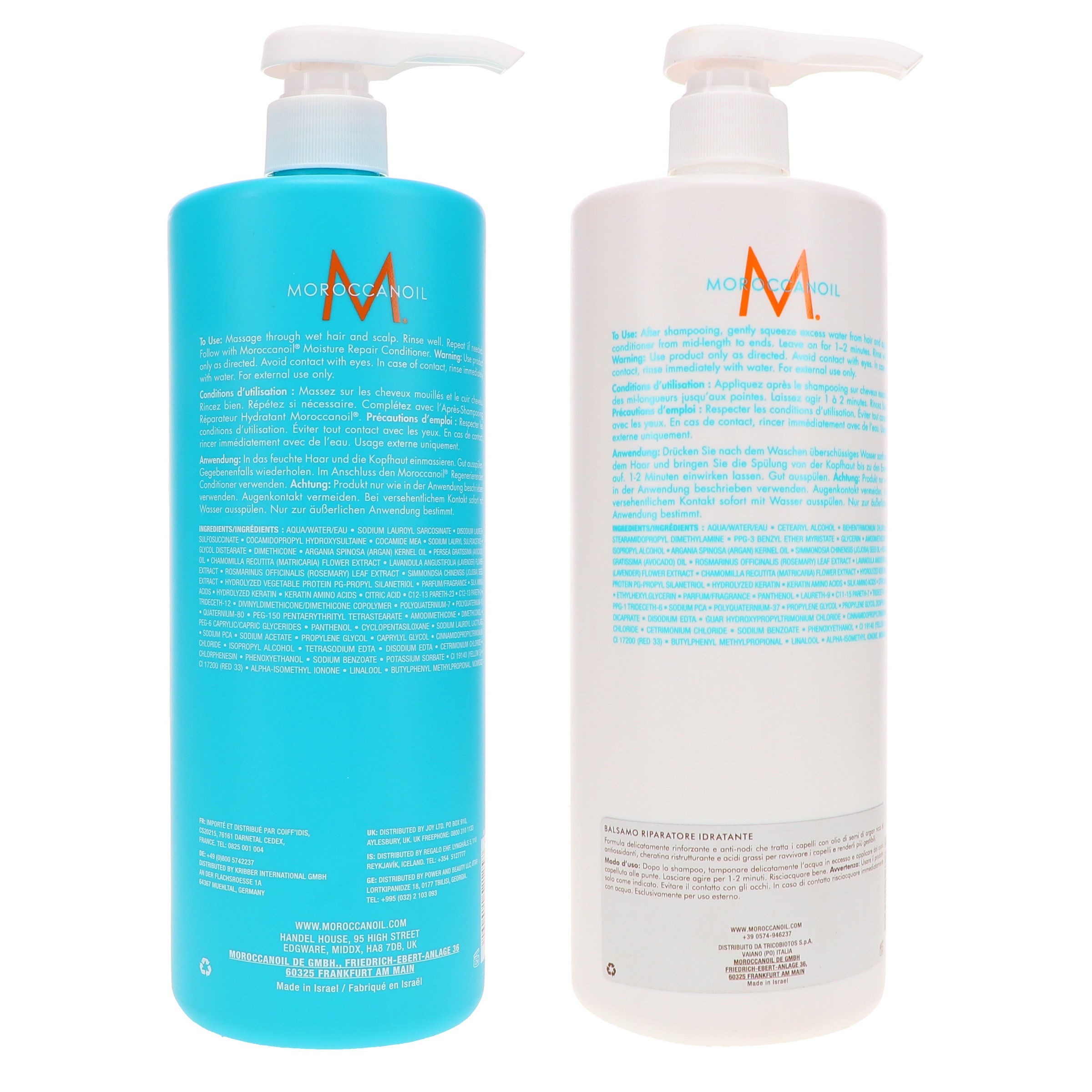 Moroccanoil Moisture Repair Shampoo 33.8 oz & Moisture Repair Conditioner 33.8 oz Combo Pack