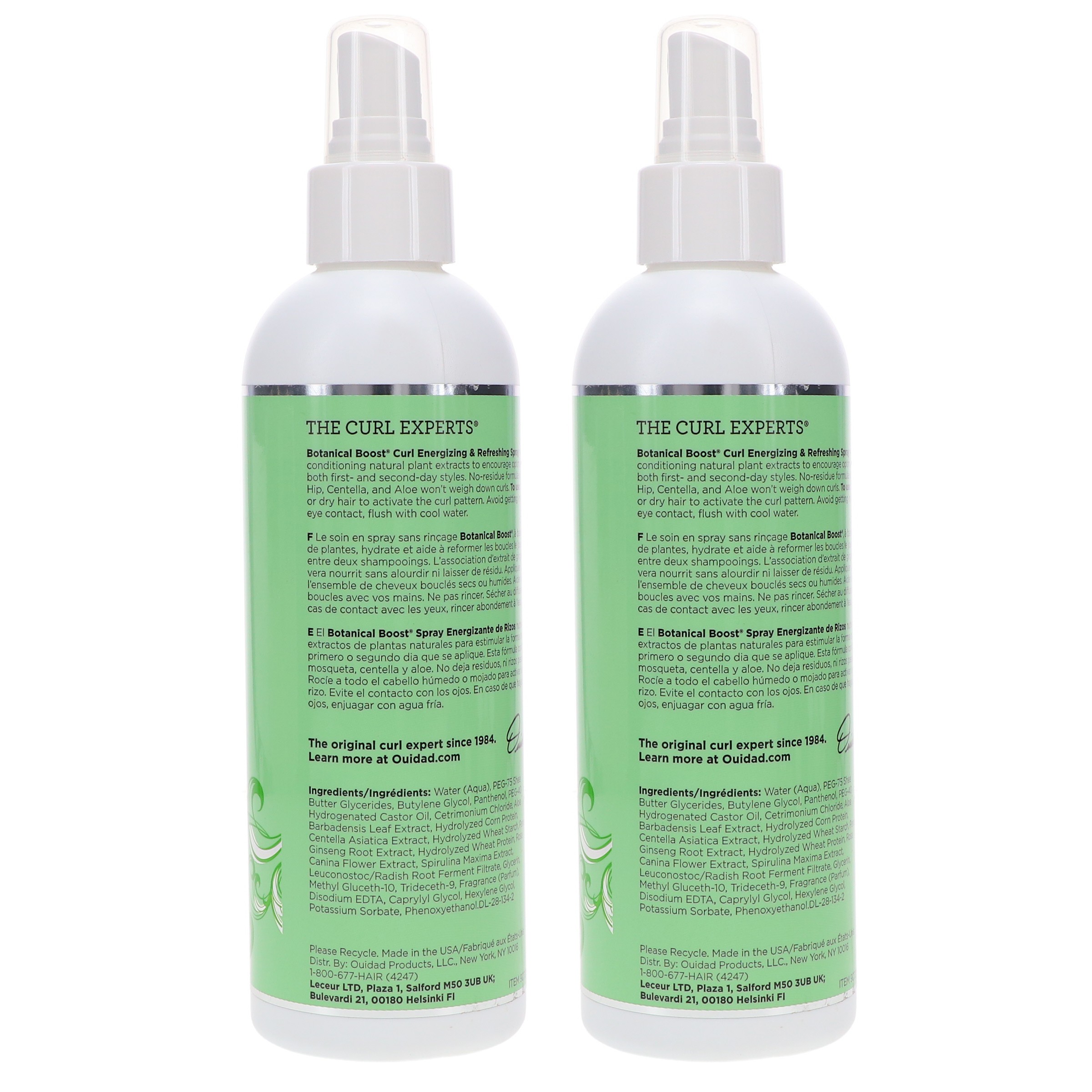Ouidad Botanical Boost Curl Energizing & Refreshing Spray 8.5 oz 2 Pack