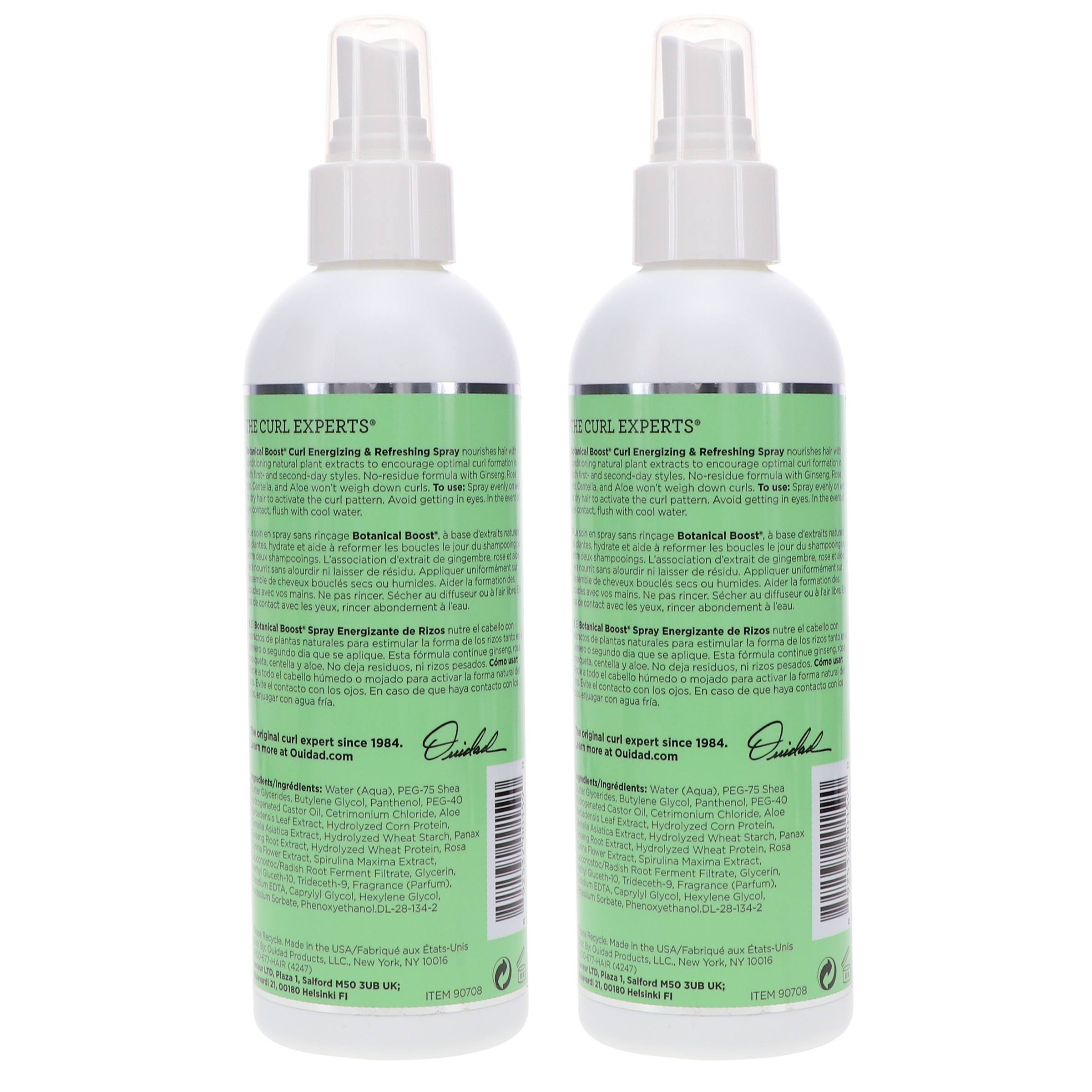 Ouidad Botanical Boost Curl Energizing & Refreshing Spray 8.5 oz 2 Pack