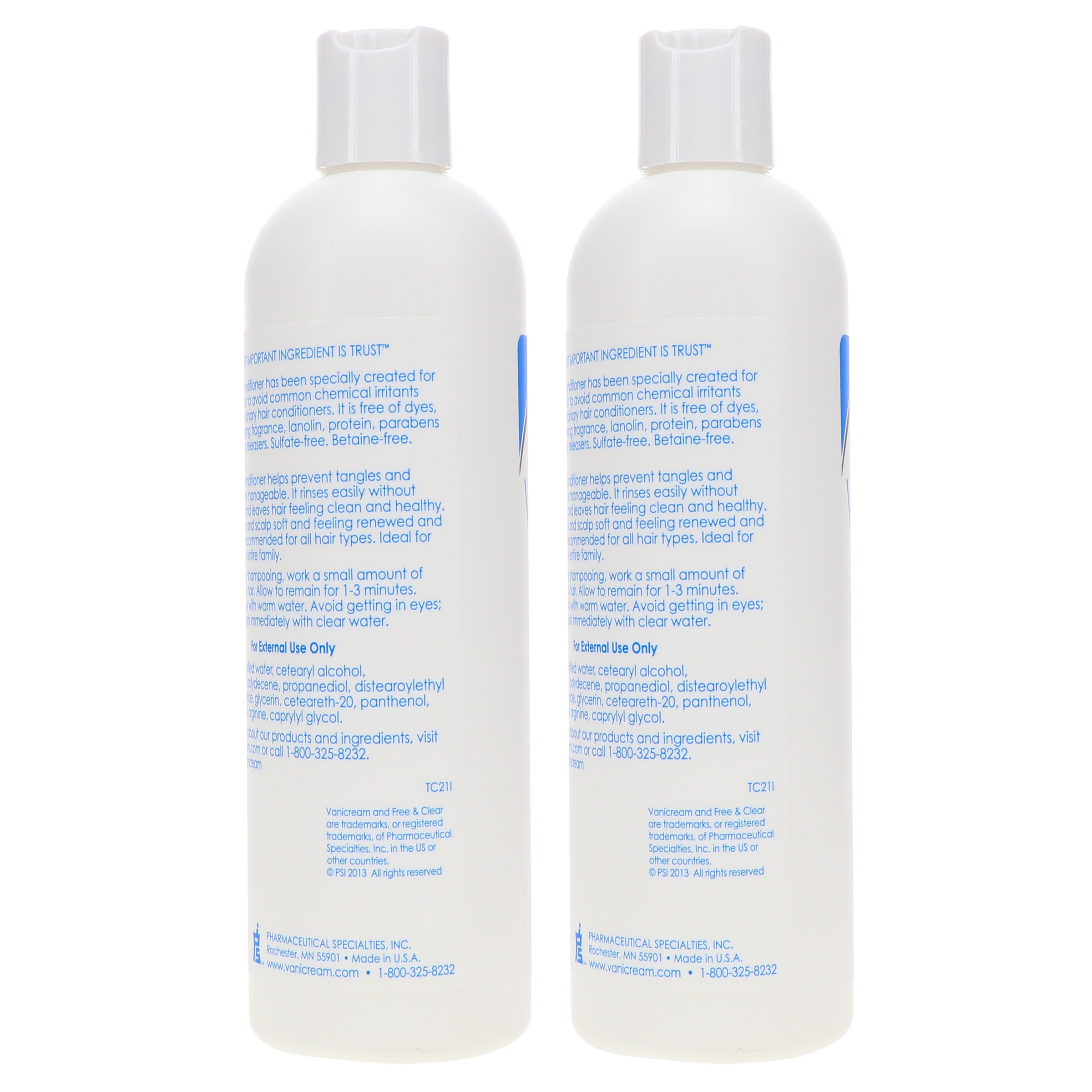 Free & Clear Conditioner for Sensitive Skin 12 oz 2 Pack