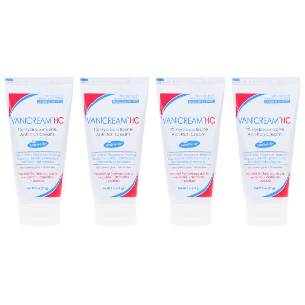 Vanicream 1% Hydrocortisone Anti-Itch Cream 2 oz 4 Pack