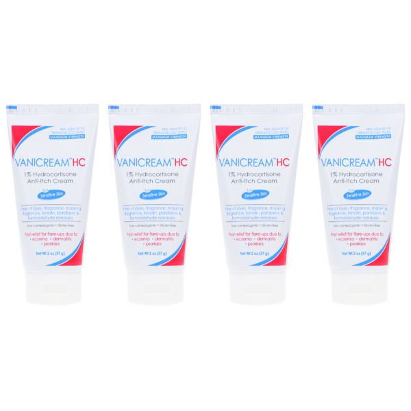 Vanicream 1% Hydrocortisone Anti-Itch Cream 2 oz 4 Pack