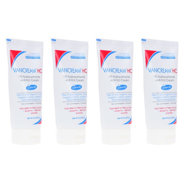 Vanicream 1% Hydrocortisone Anti-Itch Cream 2 oz 4 Pack