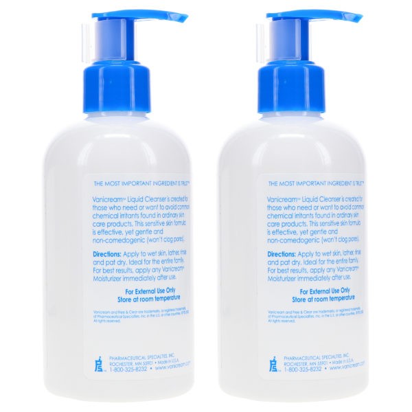 Vanicream Free and Clear Liquid Cleanser 8 oz 2 Pack