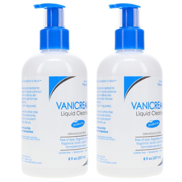 Vanicream Free and Clear Liquid Cleanser 8 oz 2 Pack