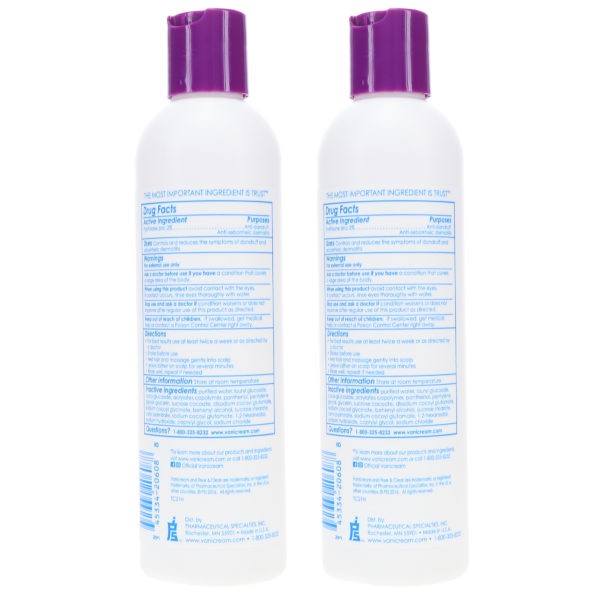 Vanicream Medicated Anti-Dandruff Shampoo 8 oz 2 Pack