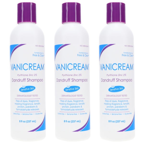 Vanicream Medicated Anti-Dandruff Shampoo 8 oz 3 Pack