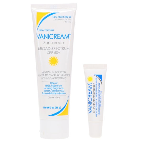 Vanicream Sunscreen SPF 50 3 Oz Tube AND Lip Protectant Sunscreen SPF 50 0.35 Oz - 2 Item Value Set