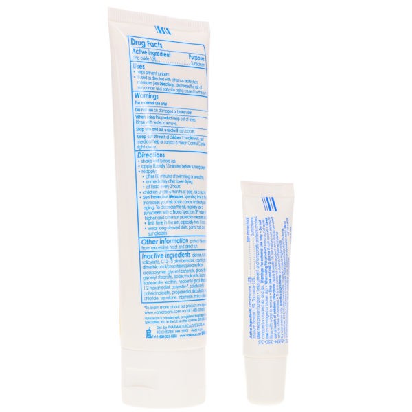 Vanicream Sunscreen SPF 50 3 Oz Tube AND Lip Protectant Sunscreen SPF 50 0.35 Oz - 2 Item Value Set