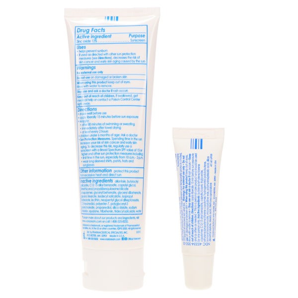 Vanicream Sunscreen SPF 50 3 Oz Tube AND Lip Protectant Sunscreen SPF 50 0.35 Oz - 2 Item Value Set