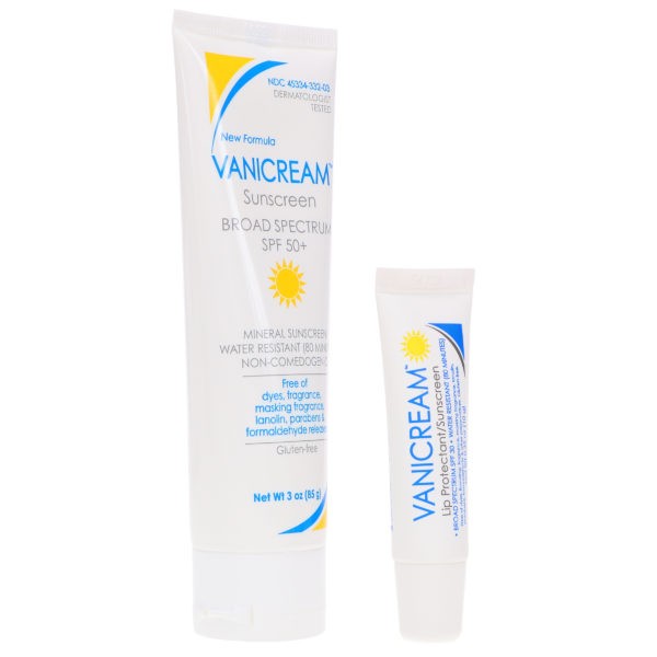 Vanicream Sunscreen SPF 50 3 Oz Tube AND Lip Protectant Sunscreen SPF 50 0.35 Oz - 2 Item Value Set