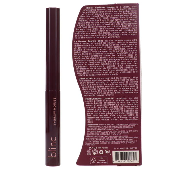 blinc Eyebrow Mousse Light Brunette 0.14 oz