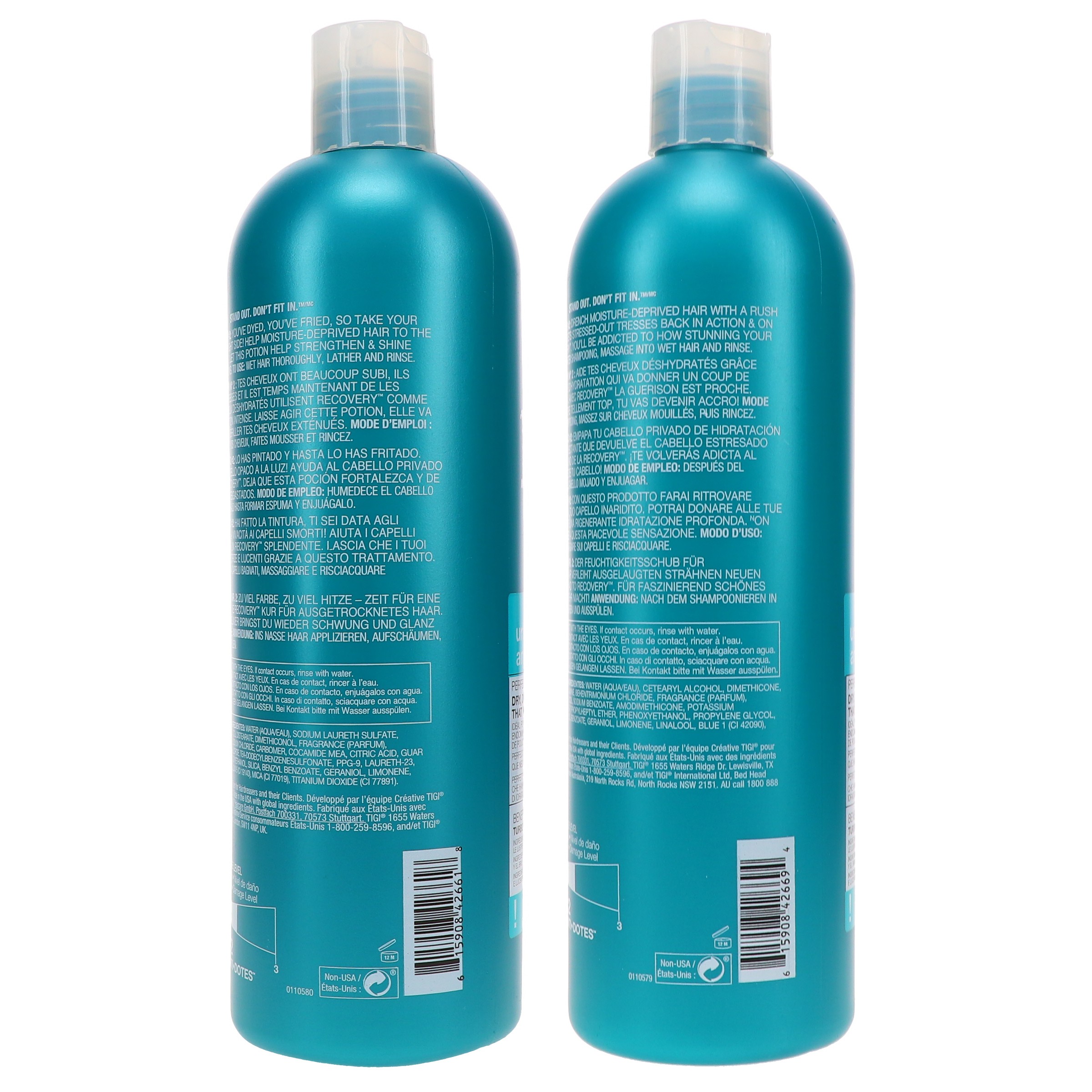 TIGI Urban Anti-dotes Recovery 2 Shampoo 25.36 & Urban Anti-dotes Recovery Conditioner 25.36 oz Combo Pack