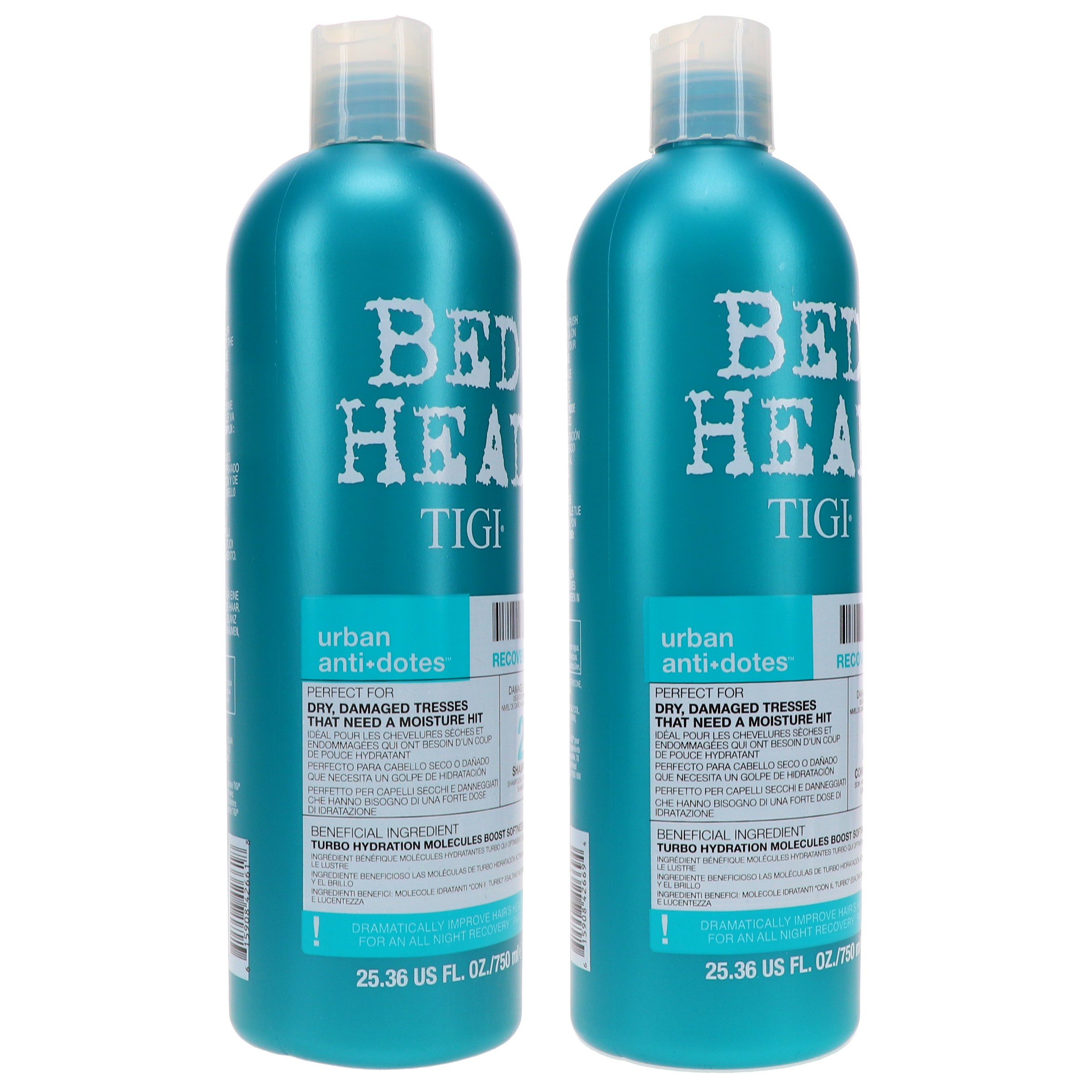 TIGI Urban Anti-dotes Recovery 2 Shampoo 25.36 & Urban Anti-dotes Recovery Conditioner 25.36 oz Combo Pack