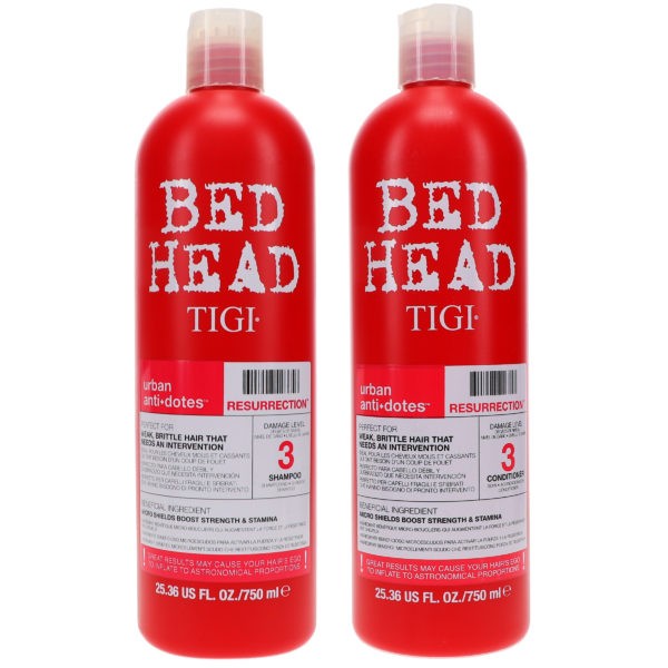 TIGI Bed Head Resurrection Shampoo 25.36 oz & Resurrection Conditioner 25.36 oz Combo Pack