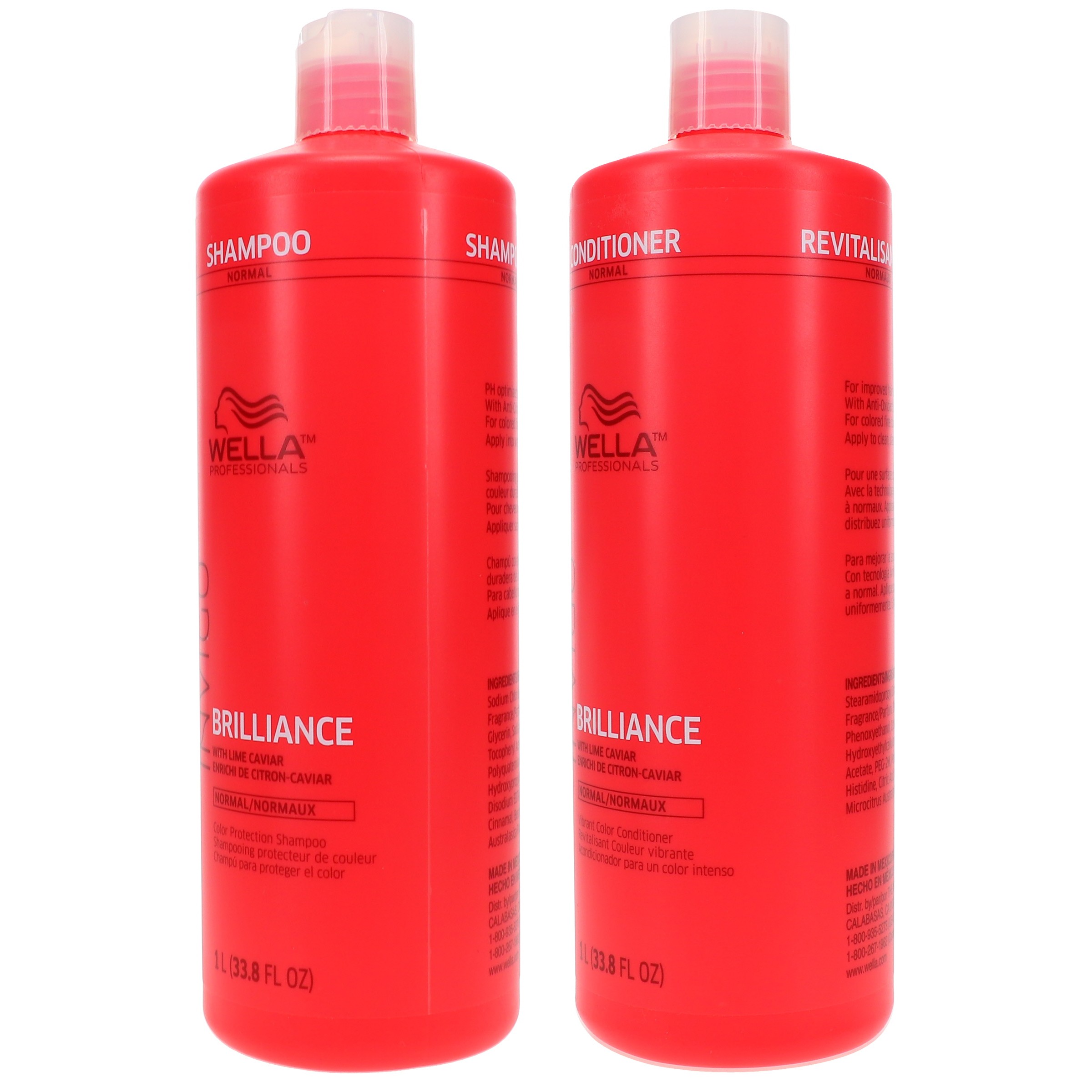 Wella Invigo Brilliance Normal Shampoo 33.8 oz Invigo Brilliance Normal Conditioner 33.8 oz Combo Pack ~ Beauty